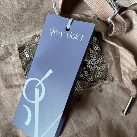 Grey Violet Glitter Pants in Blush Size S—Made in Italy—NWT - Picture 3 of 14